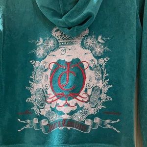 Terry cloth juicy couture zip up sweater